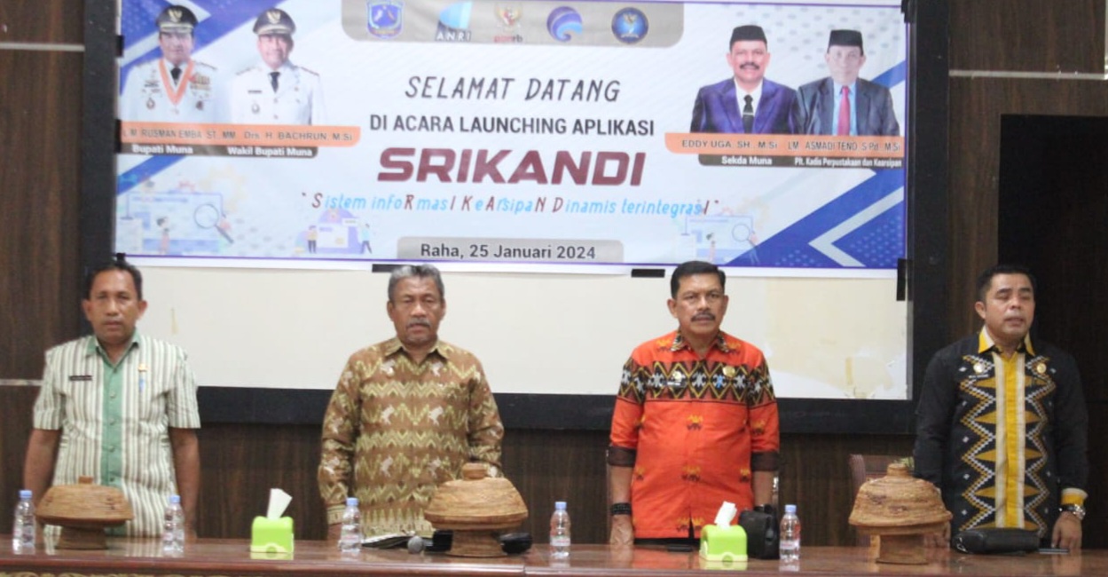 Wujudkan Pelayanan Publik Berkualitas, Pemda Muna Launching Aplikasi Srikandi