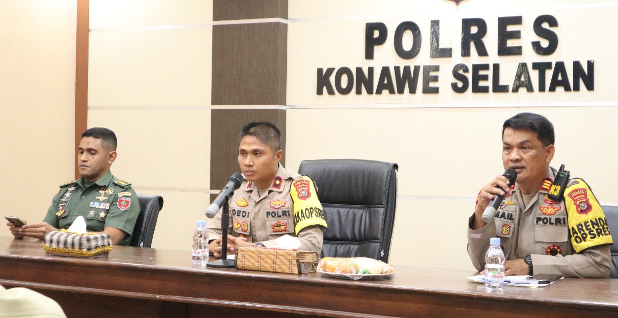 Jelang Pemilu 2024, Polres Konawe Selatan Rakor Lintas Sektoral Penanganan Banjir