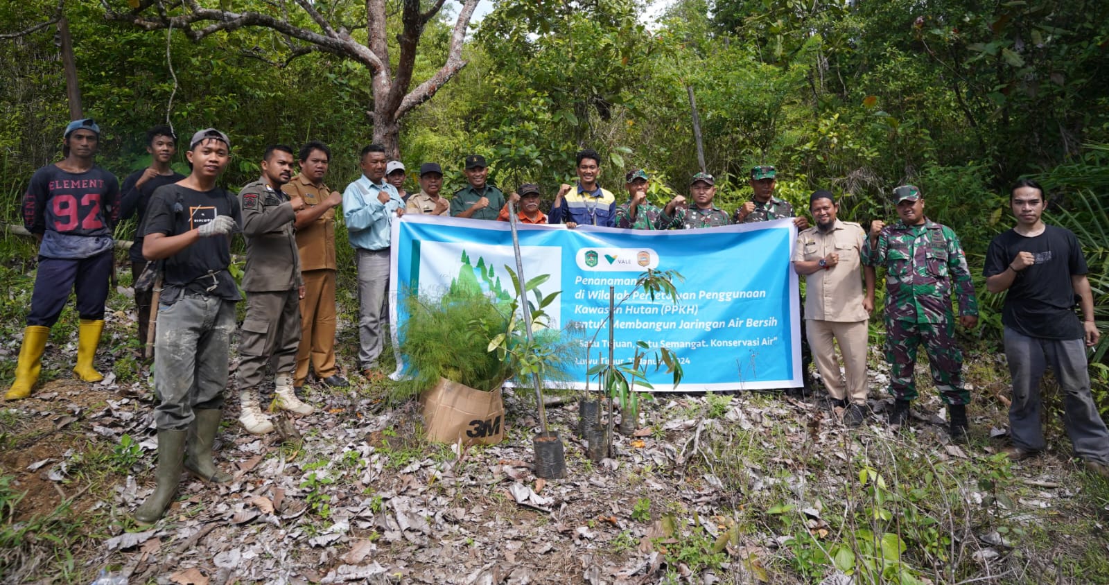 PT Vale Sinergi Pemda Lutim, Tanam Pohon di Areal Persetujuan Penggunaan Kawasan Hutan