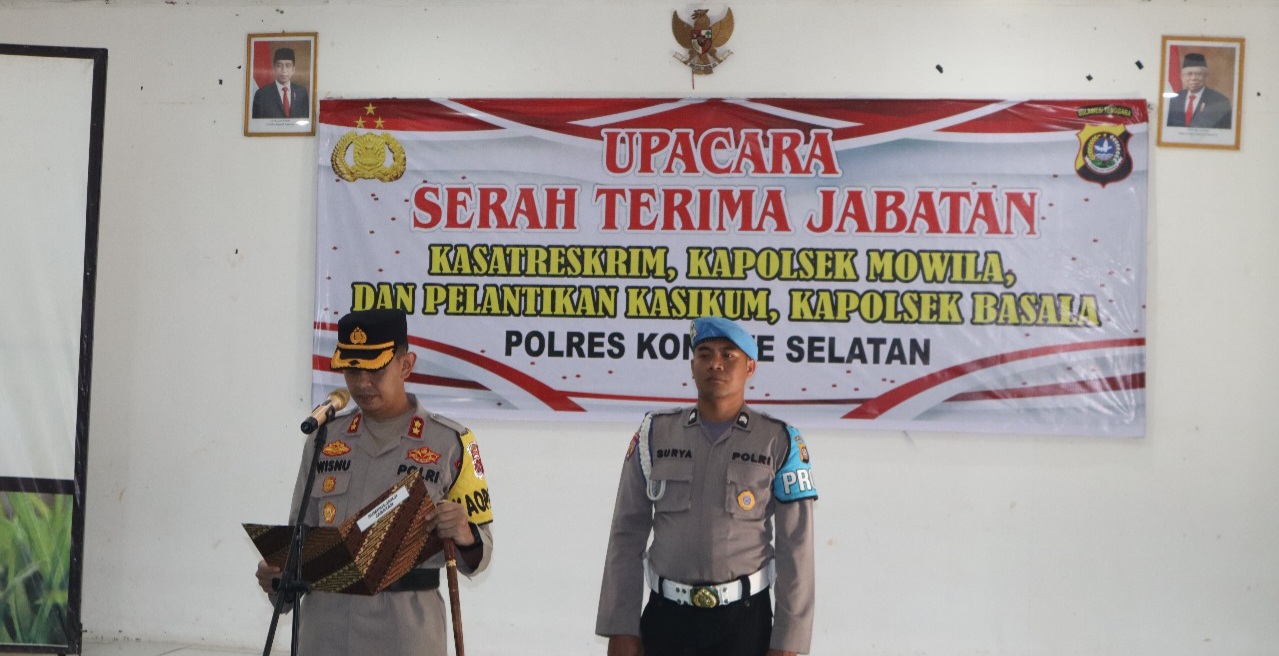 Kasat Reskrim Polres Konawe Selatan, Kapolsek Mowila dan Basala Berganti