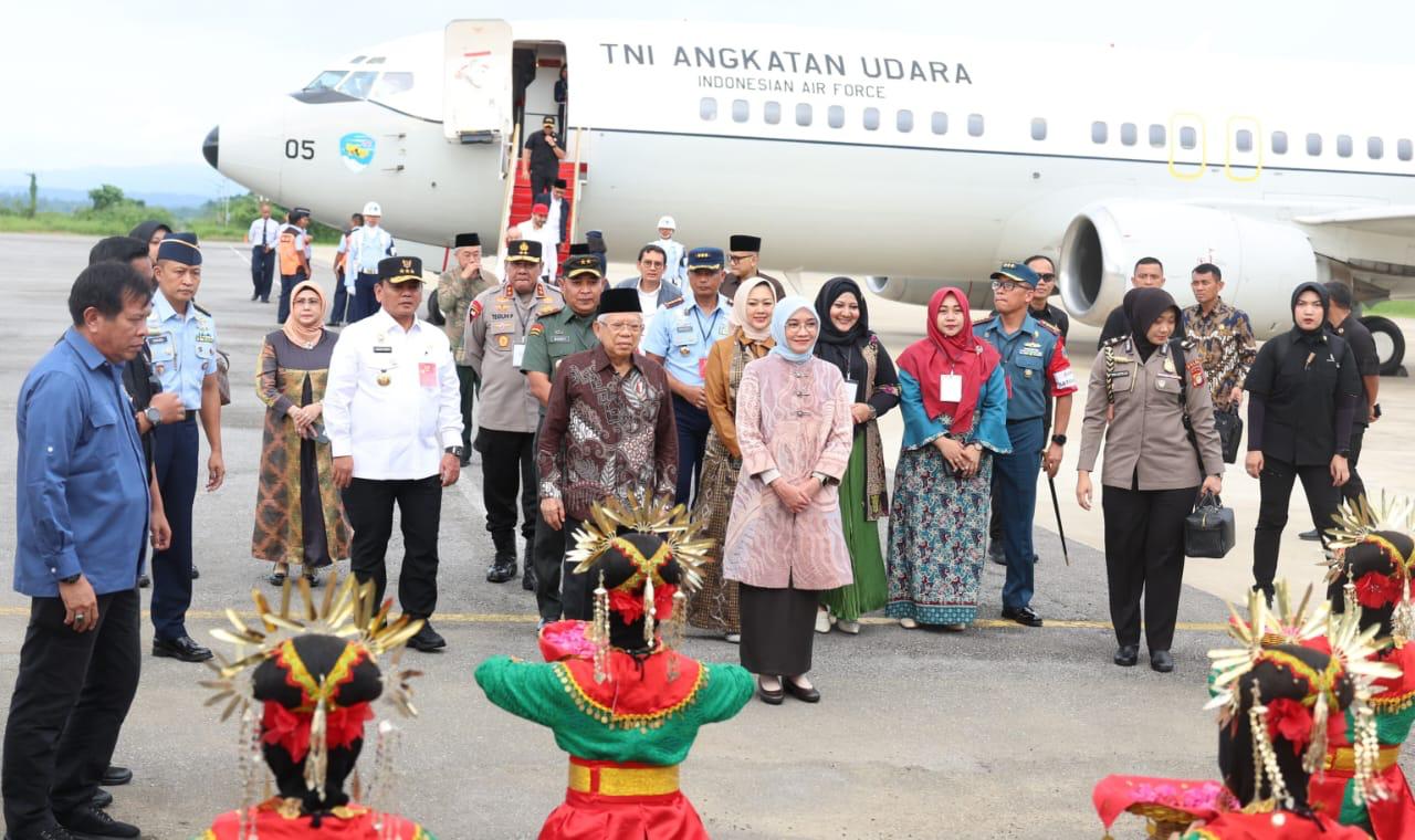 Wapres Ma'ruf Amin Tiba di Sulawesi Tenggara, Ini Dua Agendanya