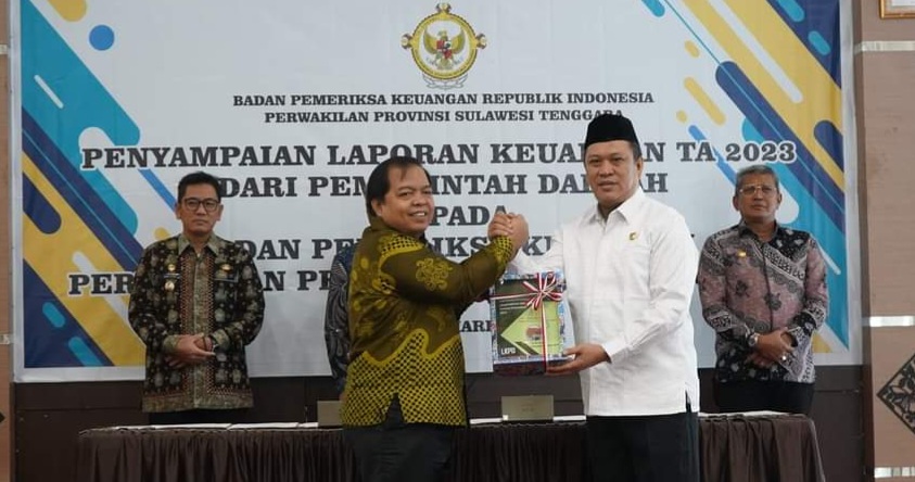 Serahkan LKPD 2023 Lebih Cepat, Pemkab Konawe Utara Diapresiasi BPK Perwakilan Sultra