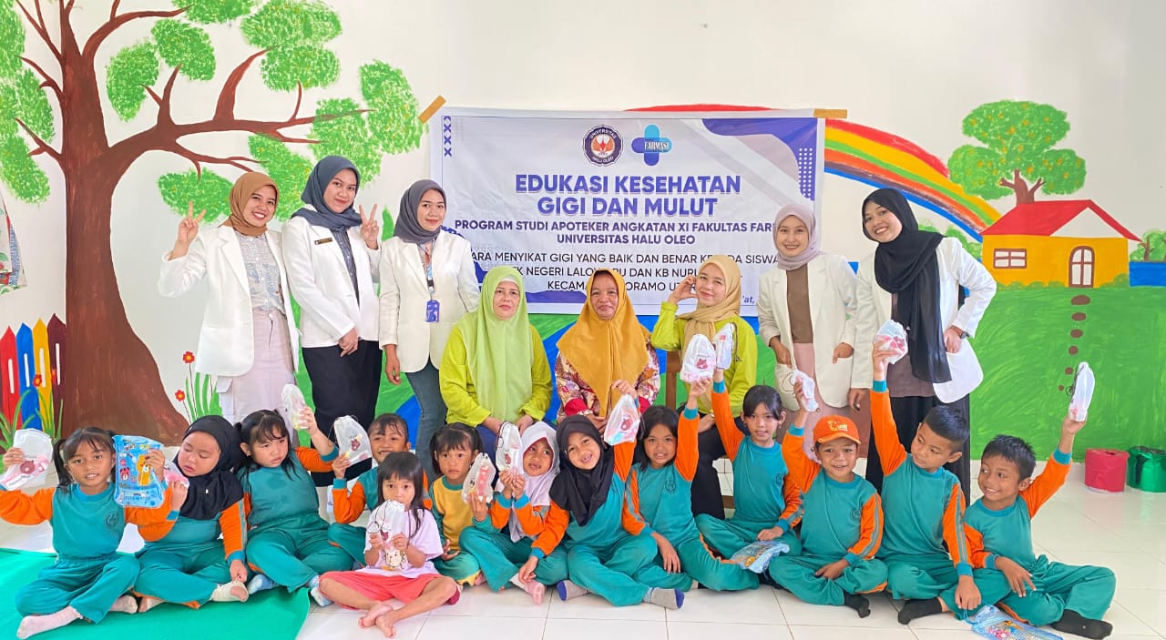 Mahasiswa PSPPA FF UHO Angkatan XI Edukasi Kesehatan Gigi dan Mulut di TK Negeri Lalowaru