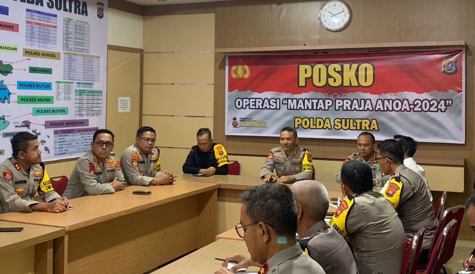 Polda Sultra Gelar Rakor Pengamanan Pemilihan Gubernur 2024