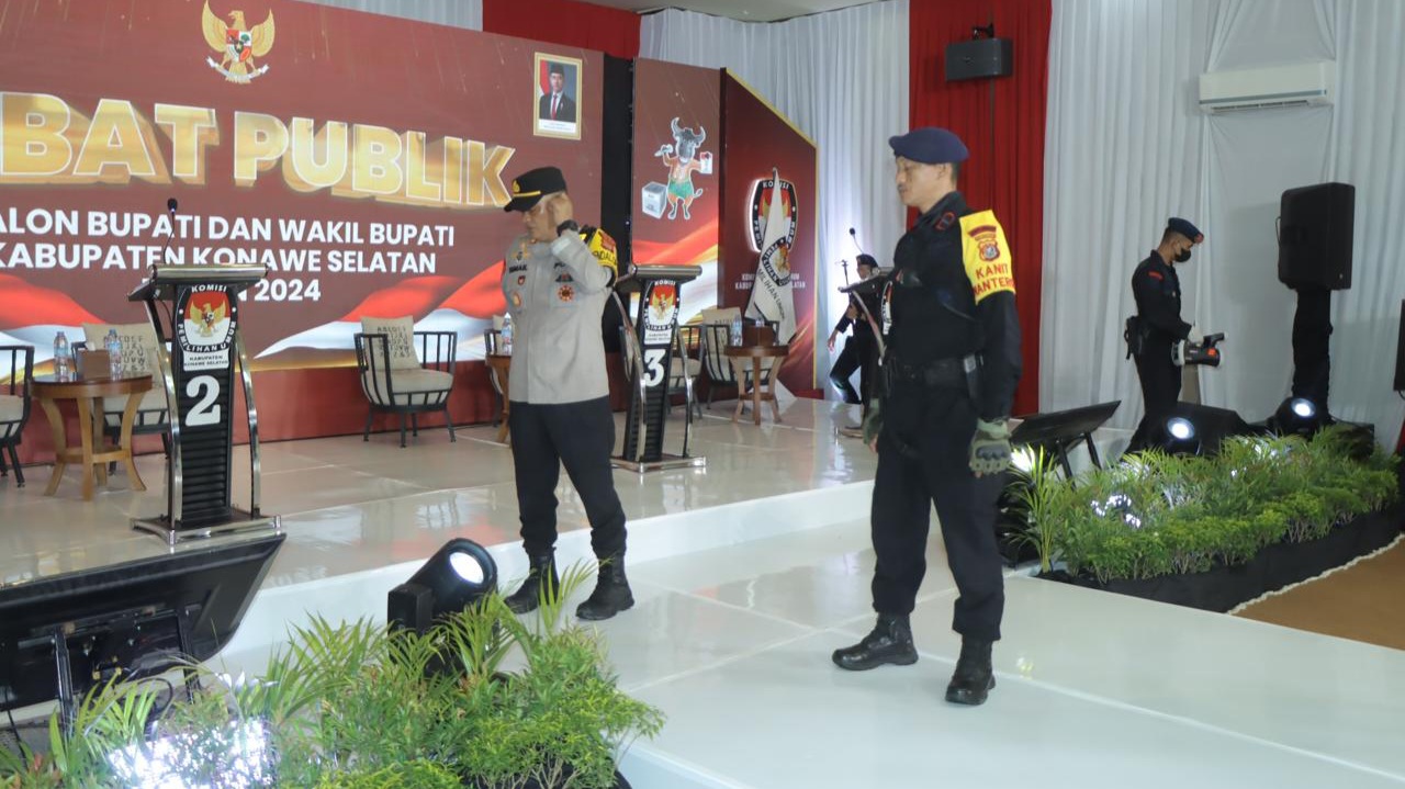Amankan Debat Publik Calon Bupati, Polres Konawe Selatan Siagakan 120 Personel Gabungan