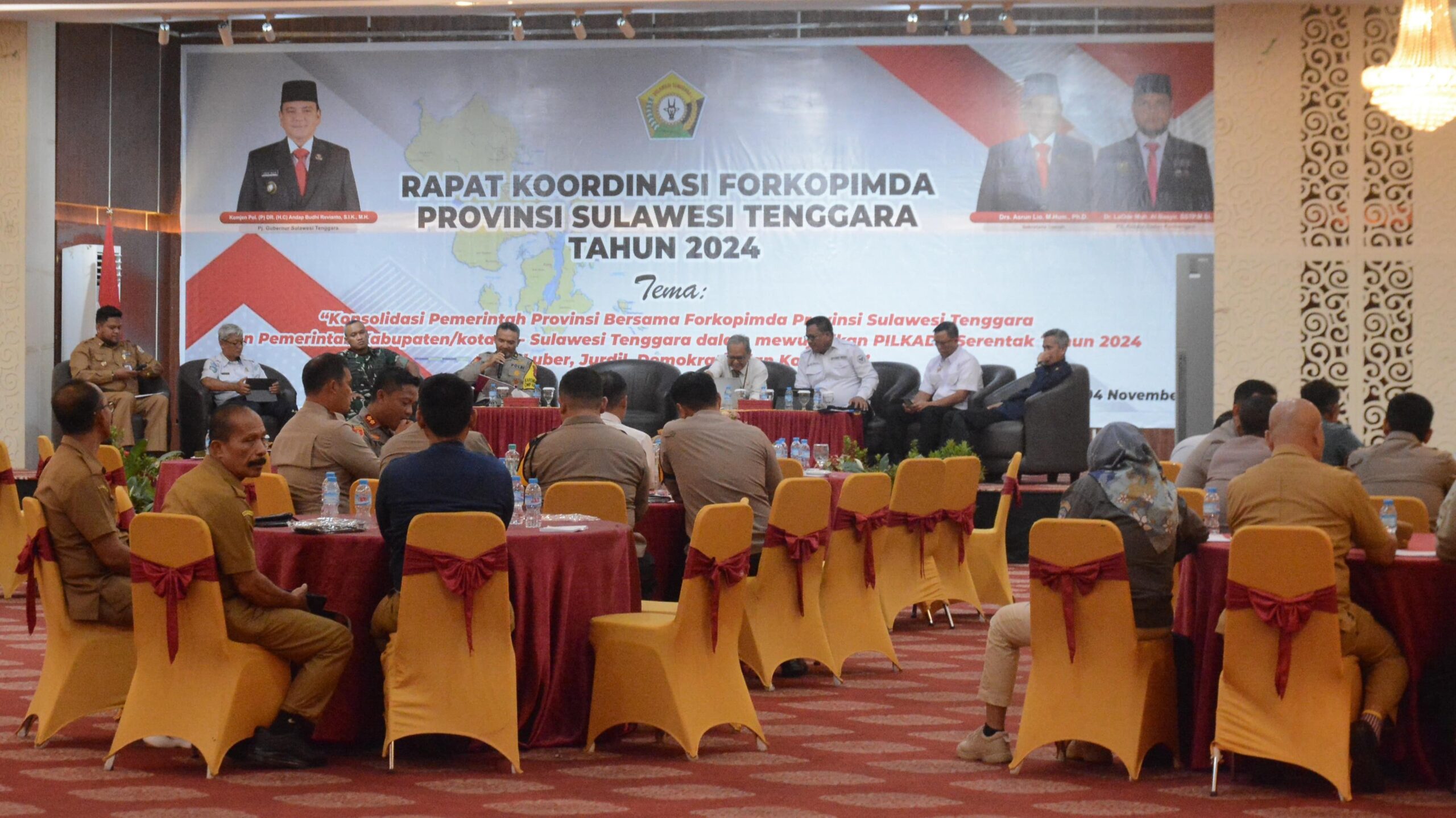 Forkopimda Sultra Gelar Rakor Persiapan Jelang Pilkada 2024 yang Luber dan Jurdil