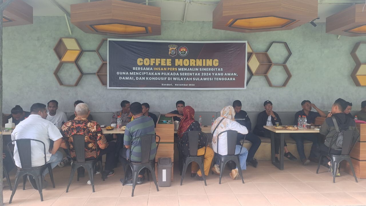 Bid Humas Polda Sultra dan Insan Pers Sinergi Ciptakan Pilkada Damai