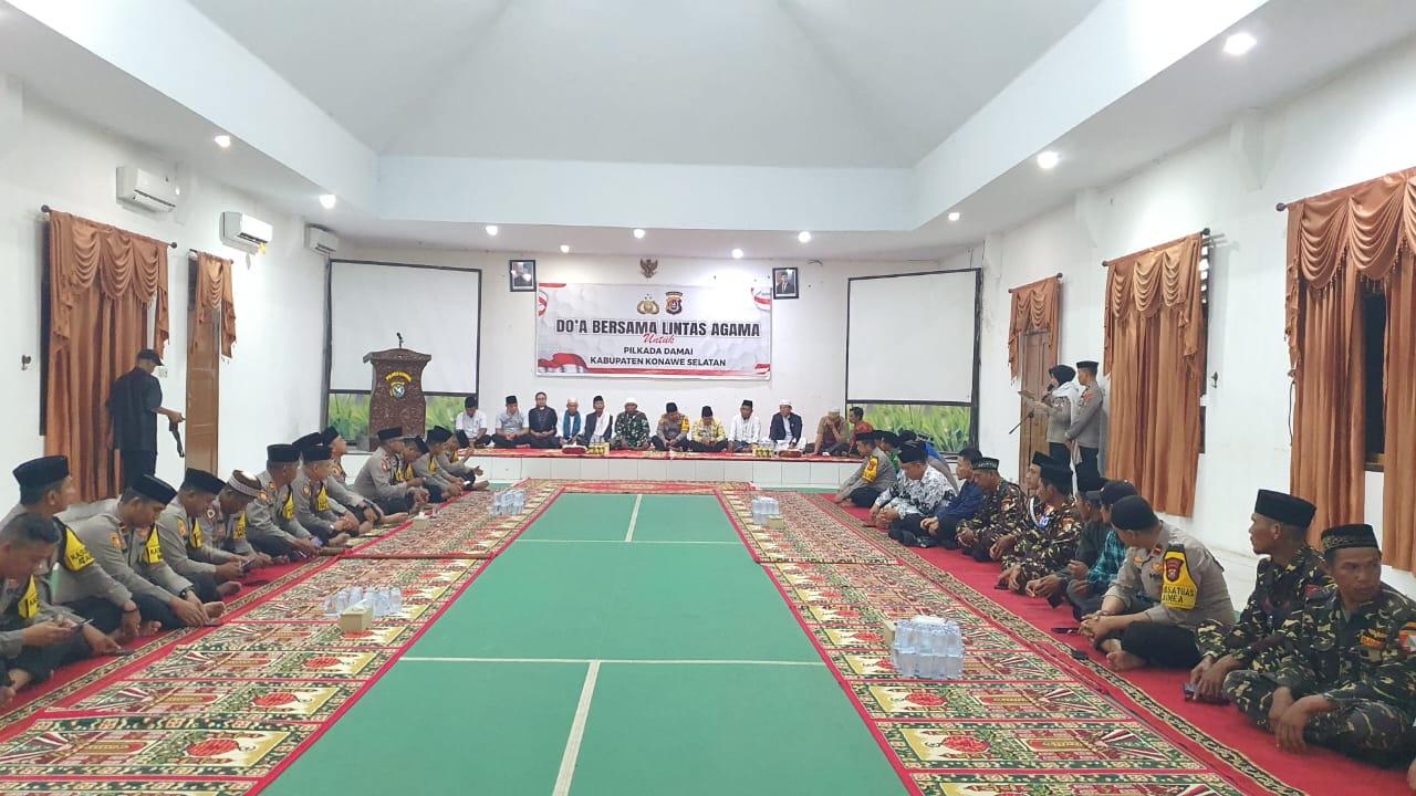 Jelang Pilkada 2024, Polres Konawe Selatan Gelar Doa Bersama Lintas Agama