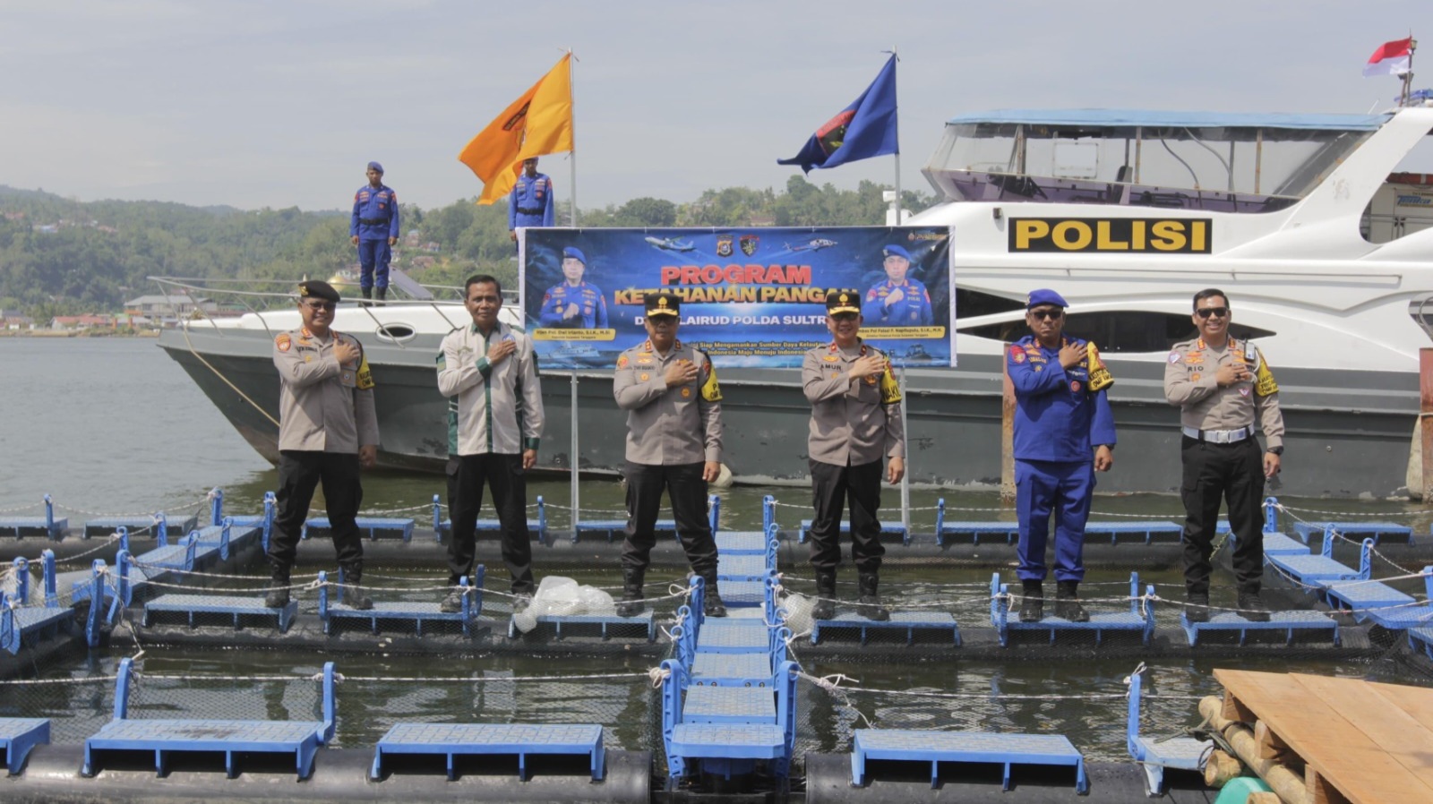 Dukung Program Asta Cita Presiden, Kapolda Sultra Resmikan Karamba Dit Polairud