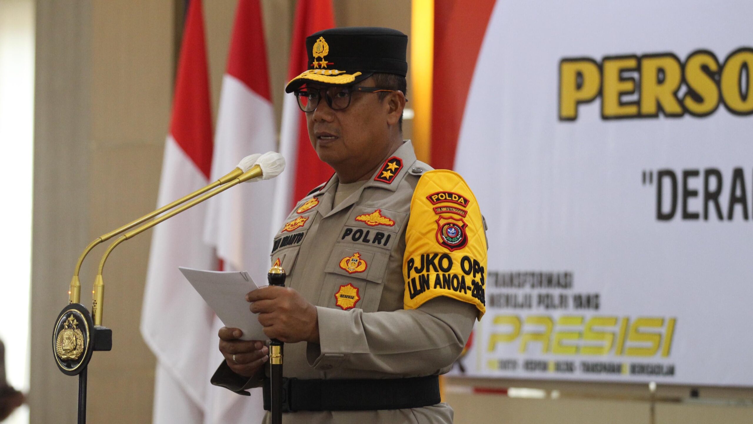 Kapolda Sultra Pimpin Wisuda Purnabakti Personel