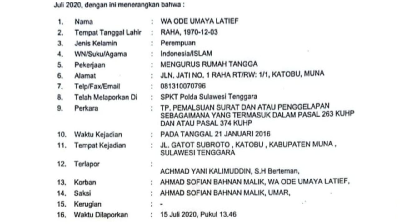 Wa Ode Umaya Latief Soroti Ketidaknetralan MKNW Sultra dalam Perkara Dugaan Pemalsuan Akta