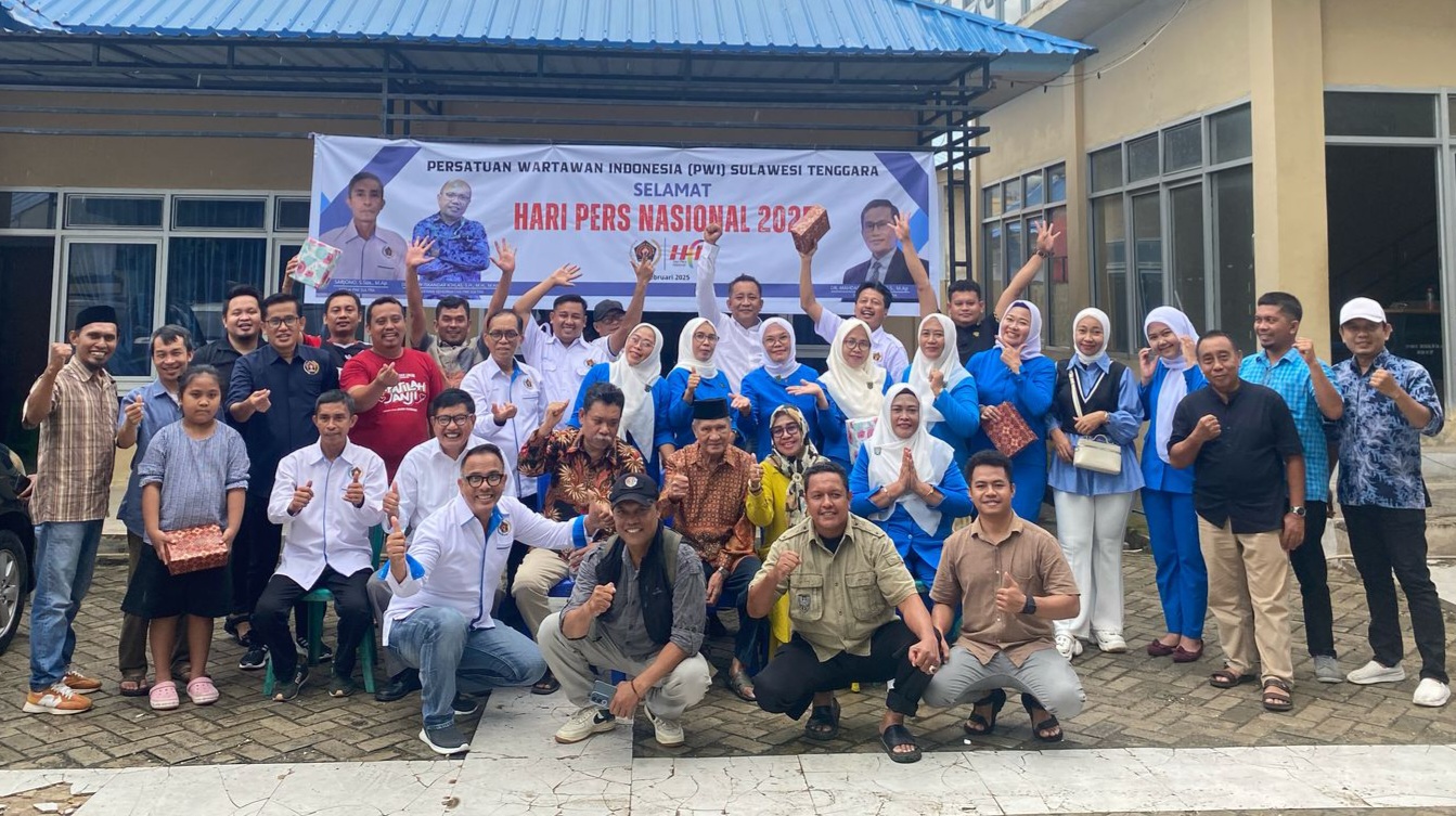 Peringatan HPN 2025 PWI Sultra Digelar Penuh Keakraban Dihadiri PWI Konsel, Baubau, Butur dan Konawe
