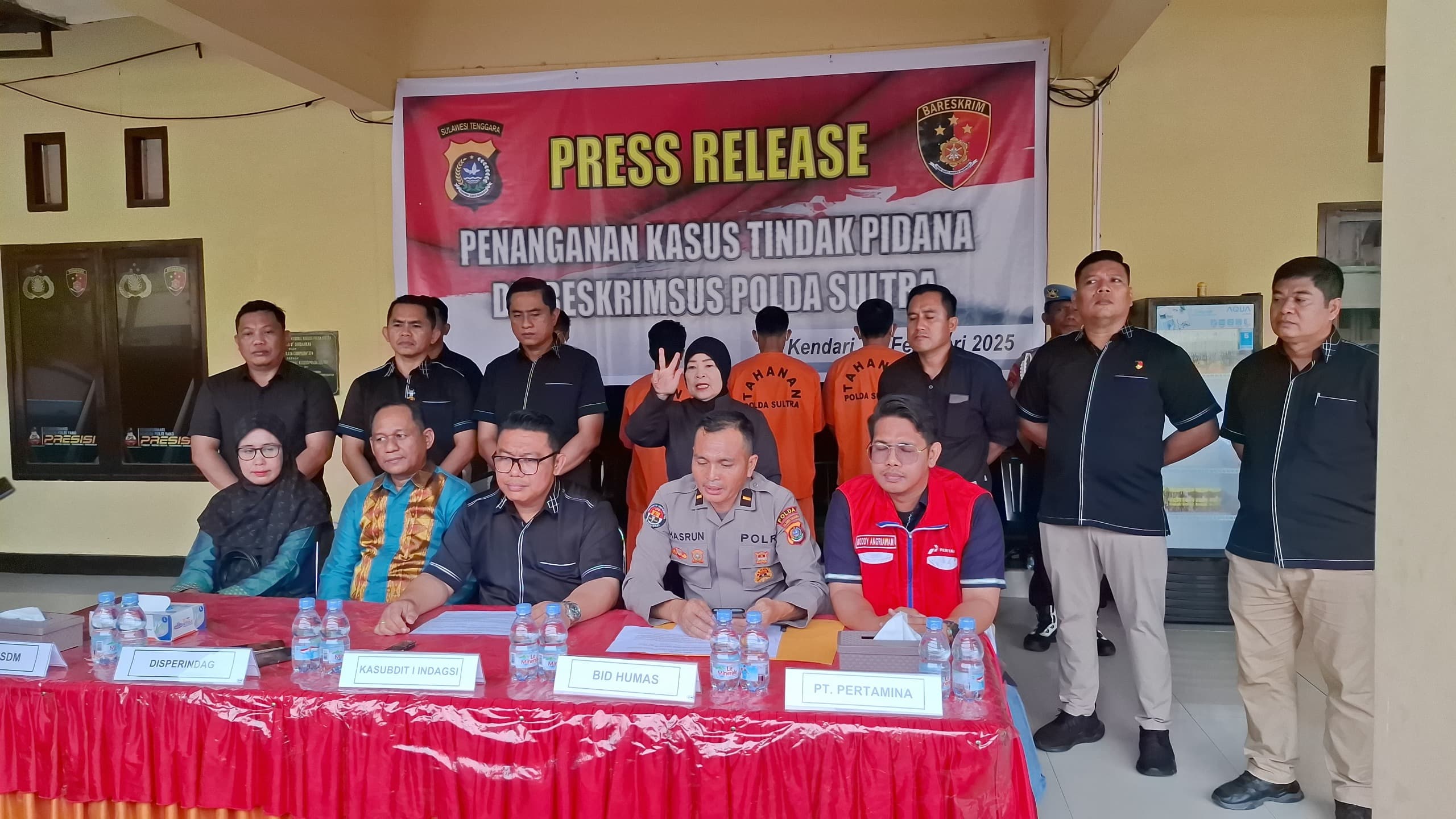 Polda Sultra Tahan 4 Pelaku Penyalahgunaan LPG 3 Kg dan BBM Subsidi
