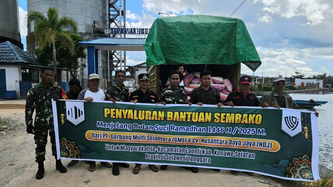 Ramadan 2025, PT GMS Salurkan 100 Ton Beras ke Masyarakat Laonti