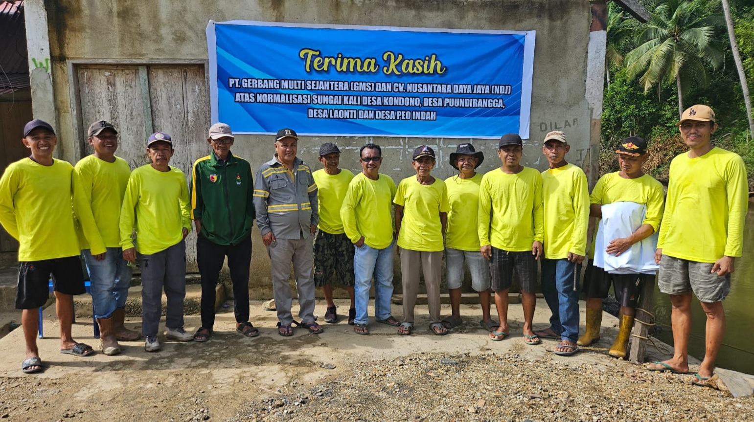PT GMS Sukses Tuntaskan Normalisasi Sungai yang Lintasi Lima Desa di Laonti
