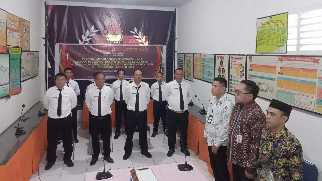 Sekjen KPU RI Lantik P3K Lingkup Sekretariat KPU Wakatobi