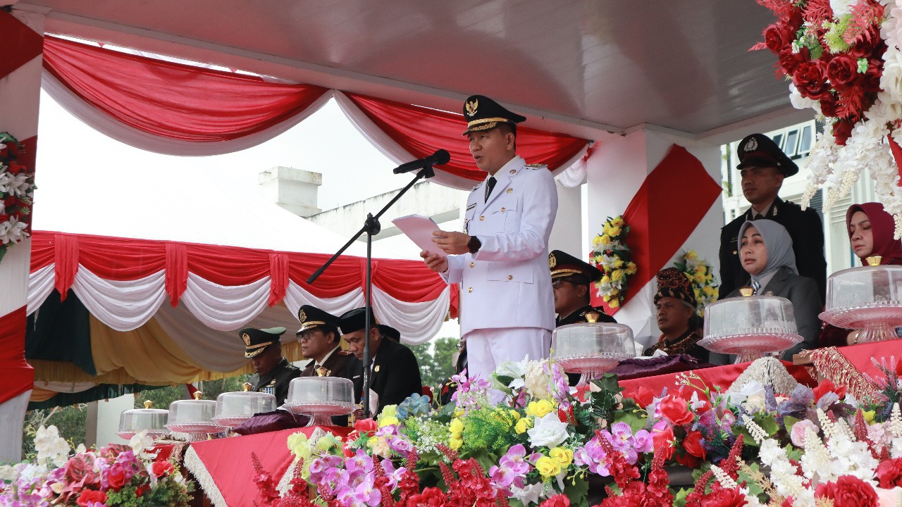 Bupati Irham Kalenggo Pimpin Upacara Peringatan Hari Bhayangkara ke-79 di Konawe Selatan