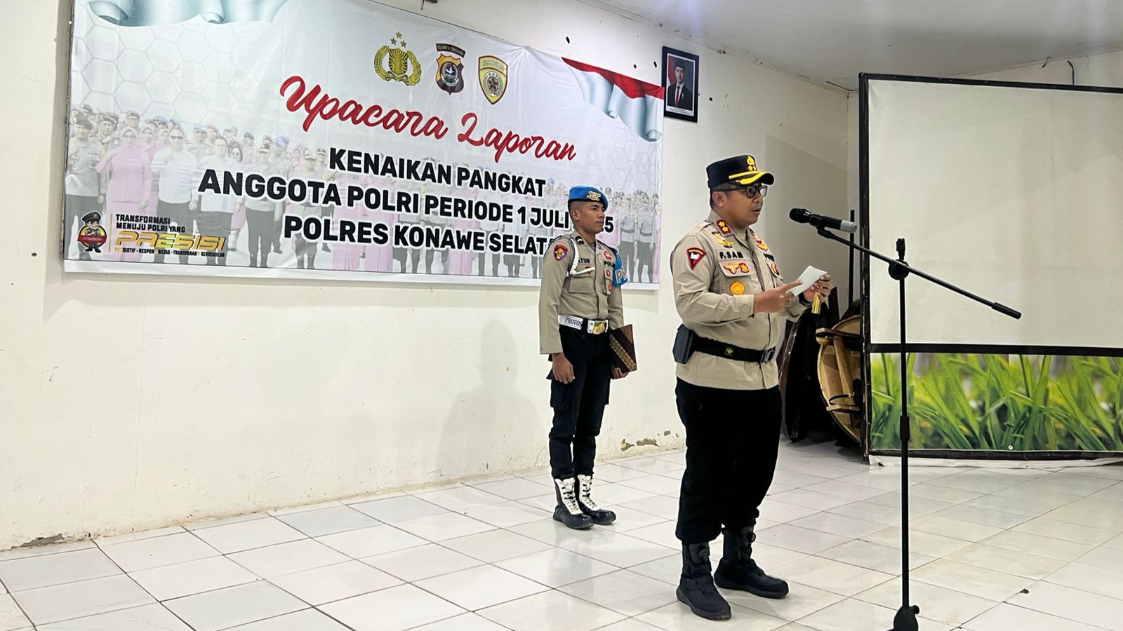 38 Personel Naik Pangkat di Hari Bhayangkara ke-79, Ini Pesan Kapolres Konawe Selatan