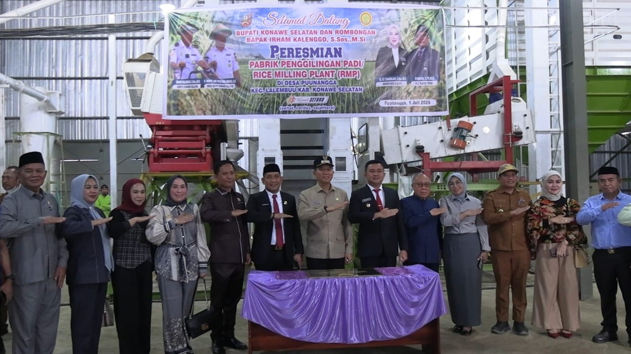 Resmikan Penggilingan Padi Modern, Pemda Konawe Selatan Siap Wujudkan Swasembada Pangan dan Ekonomi Berkelanjutan