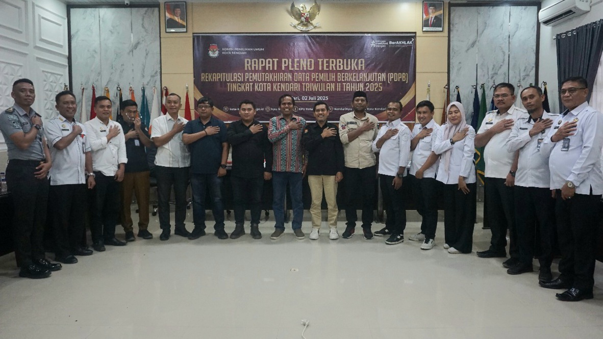 KPU Kota Kendari Tetapkan 238.801 Pemilih Hasil PDPB Triwulan II 2025