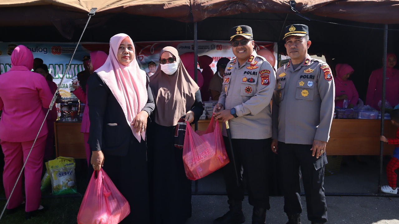 Polres Konawe Selatan Gelar Gerakan Pangan Murah, Salurkan 1,5 Ton Beras SPHP