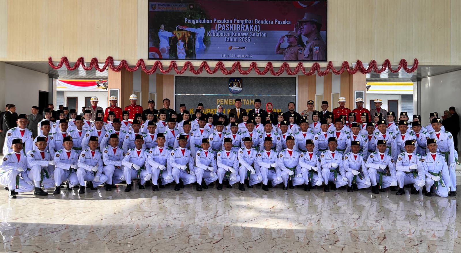Paskibraka Konawe Selatan 2025 Dikukuhkan, 76 Putra-Putri Terbaik Siap Tunaikan Tugas Mulia