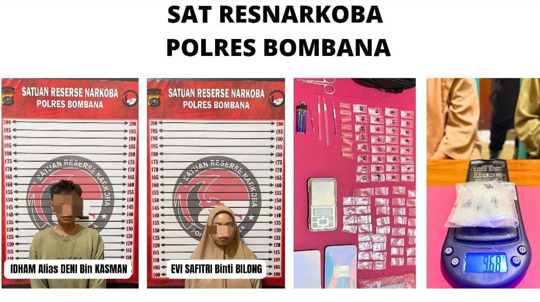 Operasi Sikat Anoa 2025, Satresnarkoba Polres Bombana Tangkap Dua Orang Terduga Pelaku Pengedar Sabu