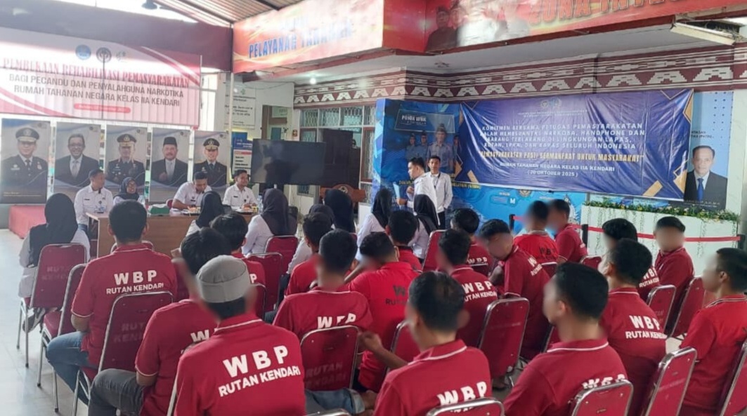 Rutan Kendari Gandeng BNNP Sultra Rehabilitasi 50 Warga Binaan Pecandu Narkoba