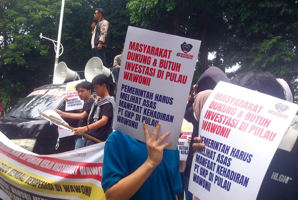 Gelar Aksi di Jakarta, Warga Wawonii Desak Pemerintah Selamatkan Ekonomi Pasca Pencabutan Izin Tambang