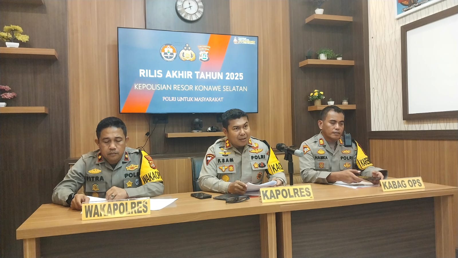 Rilis Akhir Tahun 2025 Polres Konawe Selatan: Kriminalitas dan Laka Lantas Meningkat, Kamtibmas Tetap Kondusif