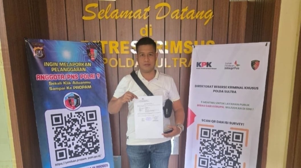 LKPK Resmi Laporkan Dugaan Penyimpangan Dua Proyek Jalan Kota Kendari ke Polda Sultra