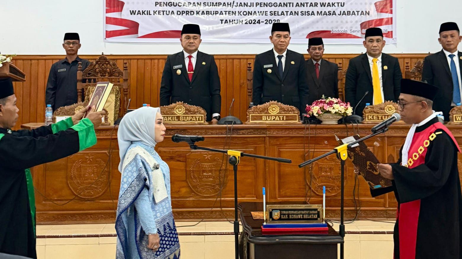 Hj Yuliati Resmi Jabat Wakil Ketua DPRD Konawe Selatan Gantikan Ronald Rante Alang