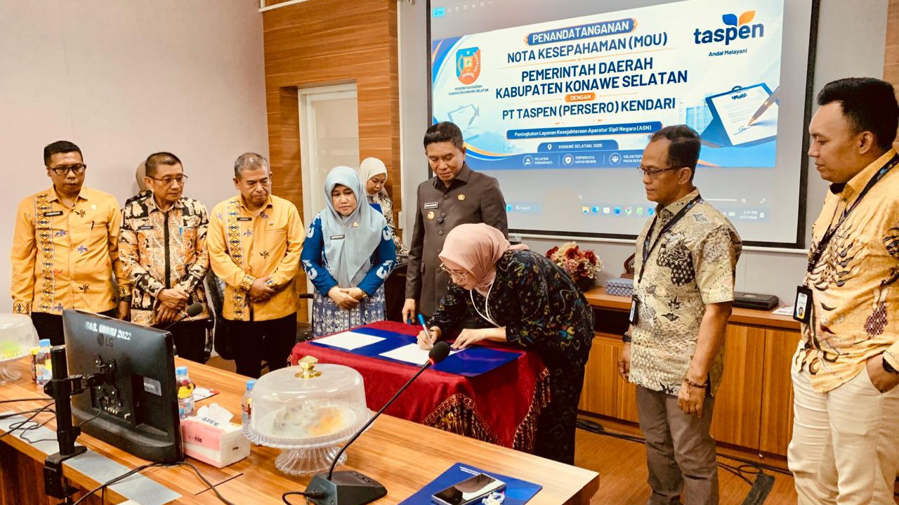 Pemkab Konsel dan PT Taspen Teken Kerja Sama Perlindungan ASN