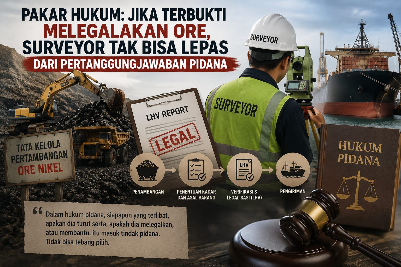 Pakar Hukum Minta Kejati Sultra Tak Tebang Pilih, Peran Surveyor Kasus PT AMIN Harus Diusut