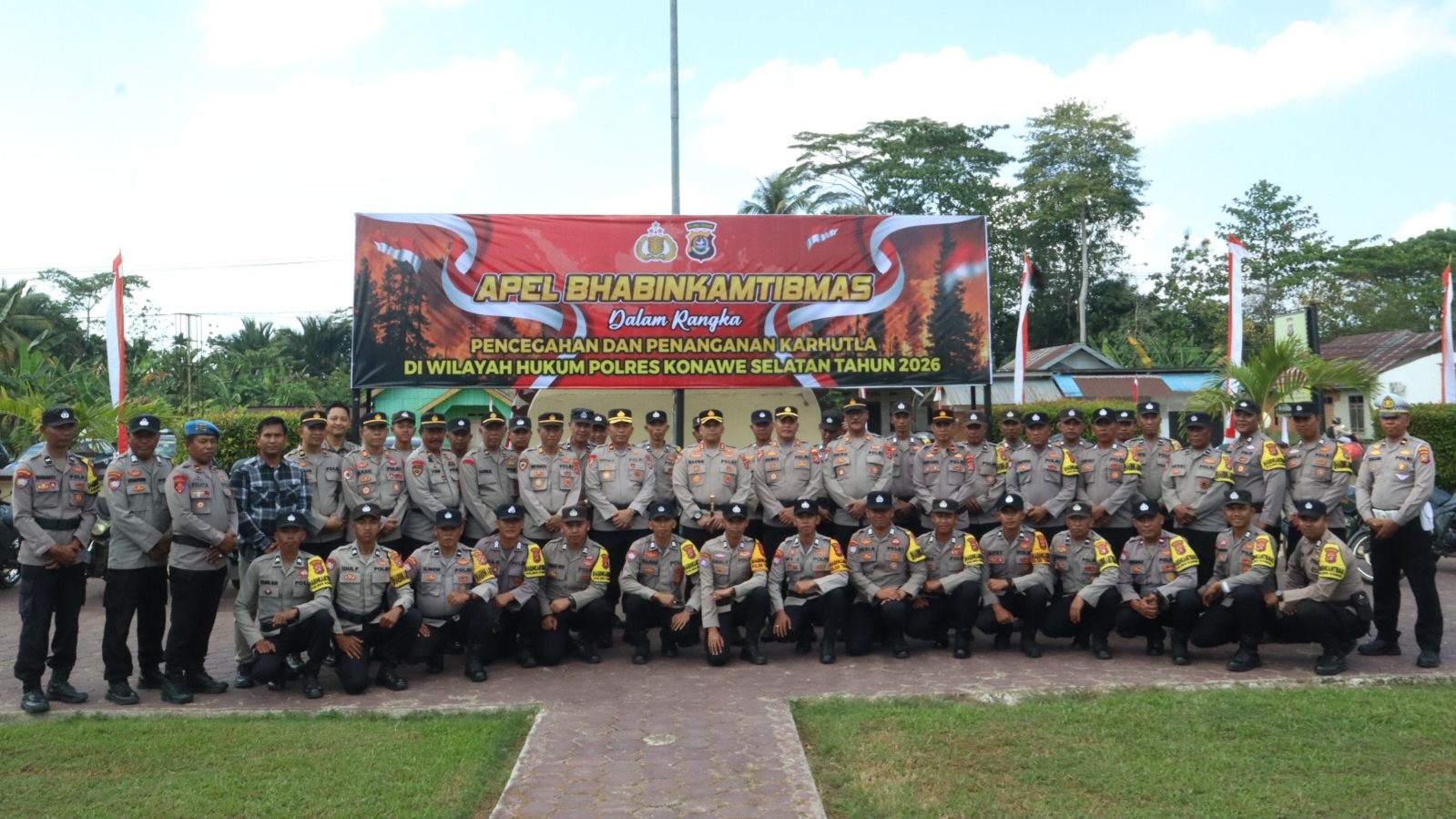 Kapolres Konsel Instruksikan Bhabinkamtibmas Deteksi Dini dan Respons Cepat Cegah Karhutla