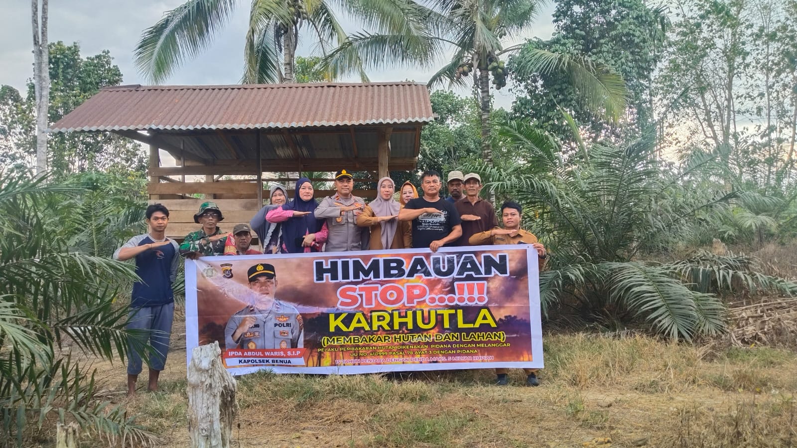 Cegah Karhutla, Tiga Pilar Kecamatan Benua Sosialisasikan Bahaya Kebakaran Hutan di Konawe Selatan