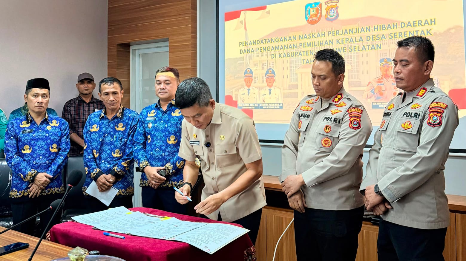 NPHD Dana Pengamanan Pilkades Serentak Konawe Selatan 2026 Resmi Diteken