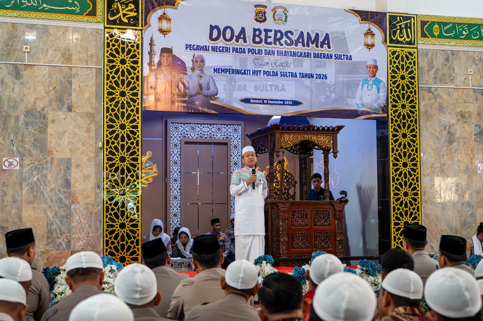 Peringati Hari Jadi ke-30, Polda Sultra Gelar Doa Bersama Ustaz Das'ad Latif