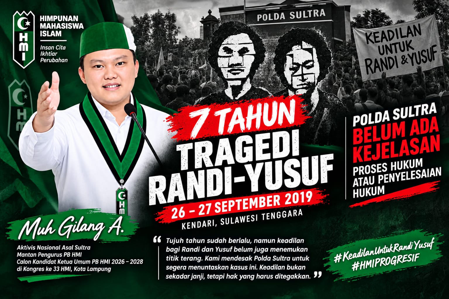 Tujuh Tahun Tragedi Randi–Yusuf: Ketika Keadilan Belum Menemukan Titik Terang