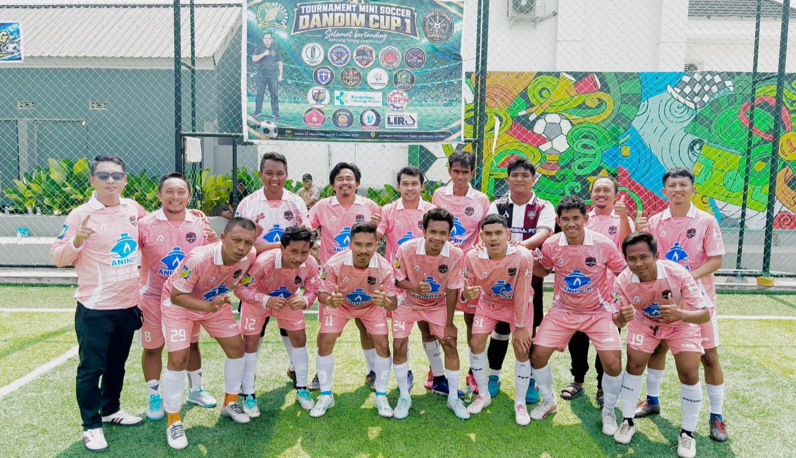 Turnamen Mini Soccer Kodim Cup I, Pers Sultra Berkharisma FC Melaju ke Semifinal Usai Taklukan Kodim FC