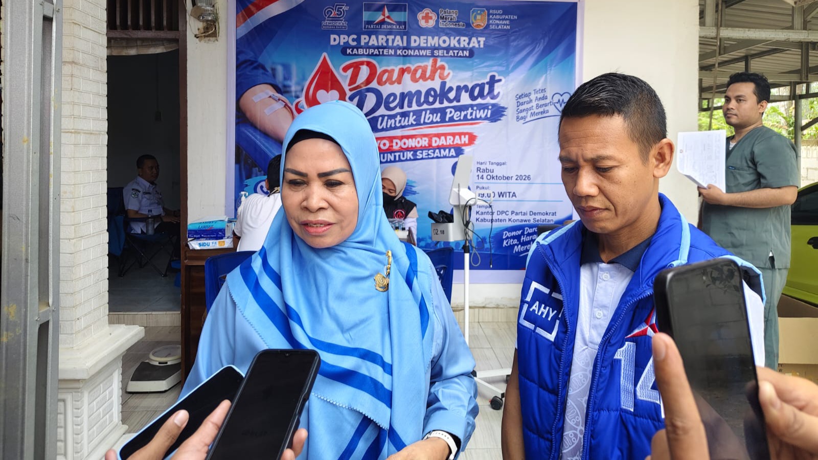 Semarak HUT ke-25, Demokrat Konsel Tebar Kepedulian Lewat Aksi Donor Darah
