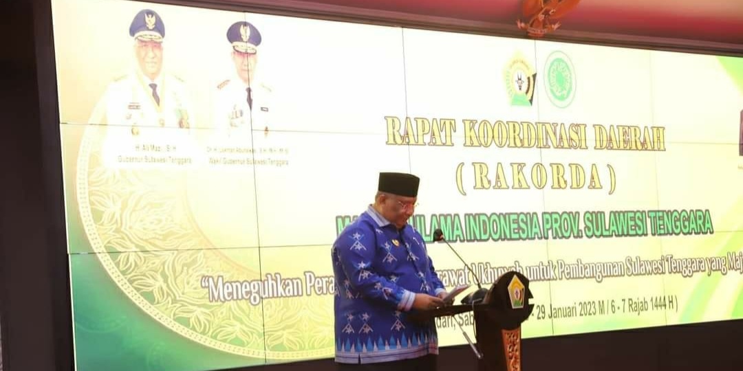 Buka Rakorda MUI, Gubernur: Terima Kasih telah Membantu Wujudkan Sultra yang Beriman