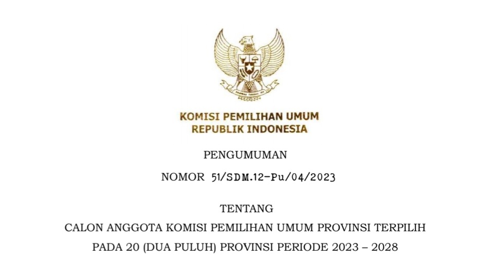 Ini 5 Nama Anggota KPU Sultra Periode 2023 - 2028