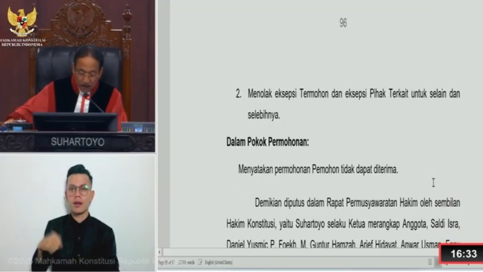 MK Tolak Gugatan AJP-James, KPU Konawe Selatan Agendakan Penetapan Pasangan Irham-Wahyu Sebagai Bupati dan Wakil Bupati Terpilih