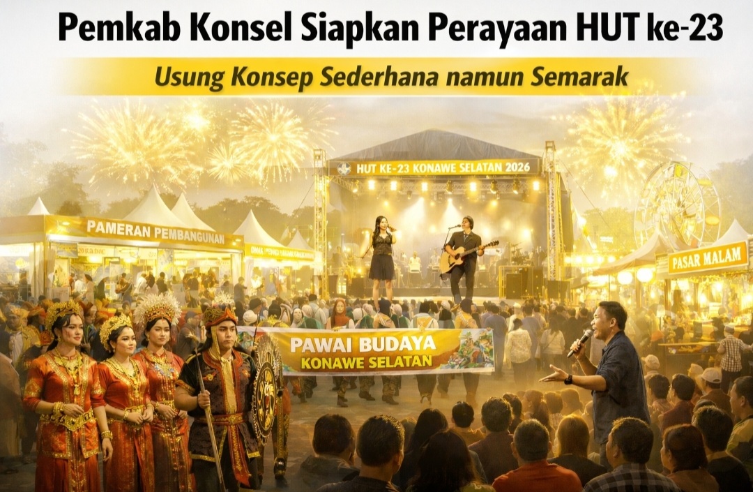 Pemkab Konsel Siapkan Perayaan HUT ke-23, Usung Konsep Sederhana namun Semarak