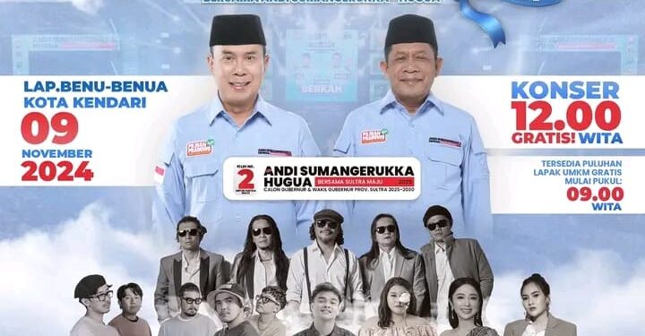 ASR-Hugua Bakal Gelar Pesta Rakyat di Kendari Hadirkan Sejumlah Artis Ibu Kota, Ini Jadwal dan Tempatnya